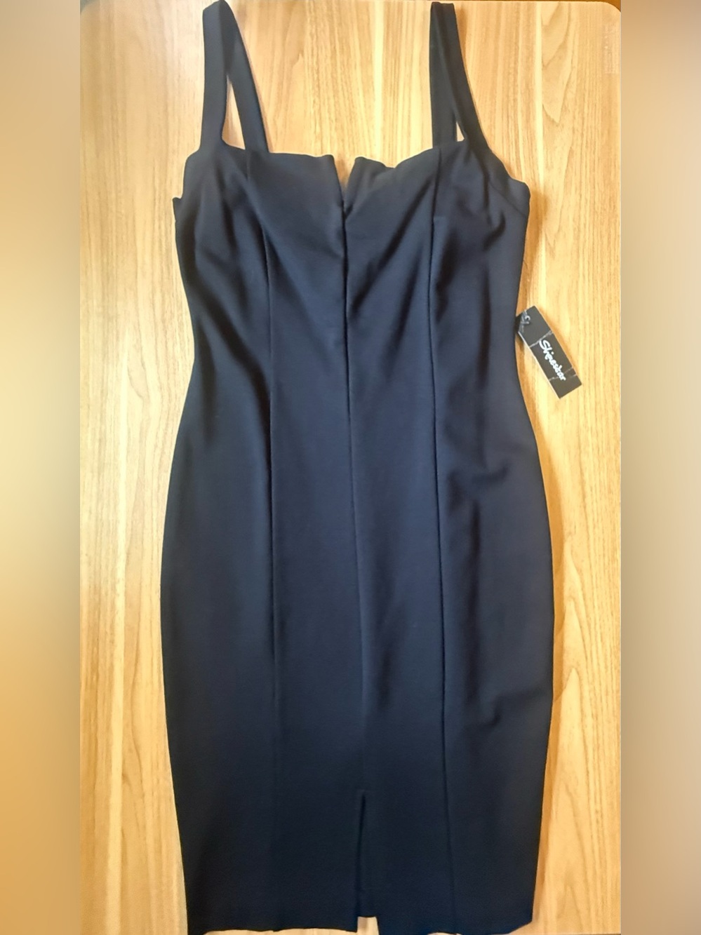 NWT Shinestar Black Bodycon Sheath Midi Dress Est Size S